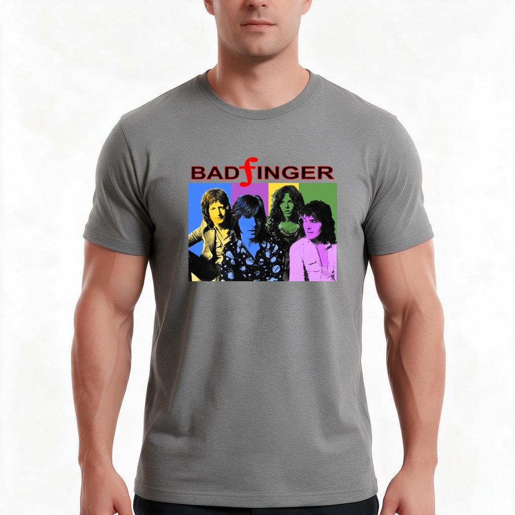 Badfinger Band Tshirt Summer Casual Cotton Tee Oversized Streetwear Tops Vintage Graphic Print Loose Fit Short Sleeve