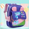 Adorable Cartoon Giraffe Nylon Backpack For Kids Lightweight And Breathable School Bag