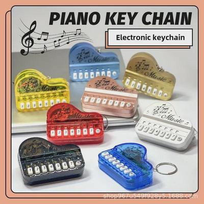 TikTok Mini Luminous Pocket Piano Keychain: Playable Children's Creative Toy