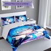 3pcs Custom Name Hatsune Miku Set,Includes 1 Duvet Cover and 2 Pillowcases,All-season Bedroom Decor