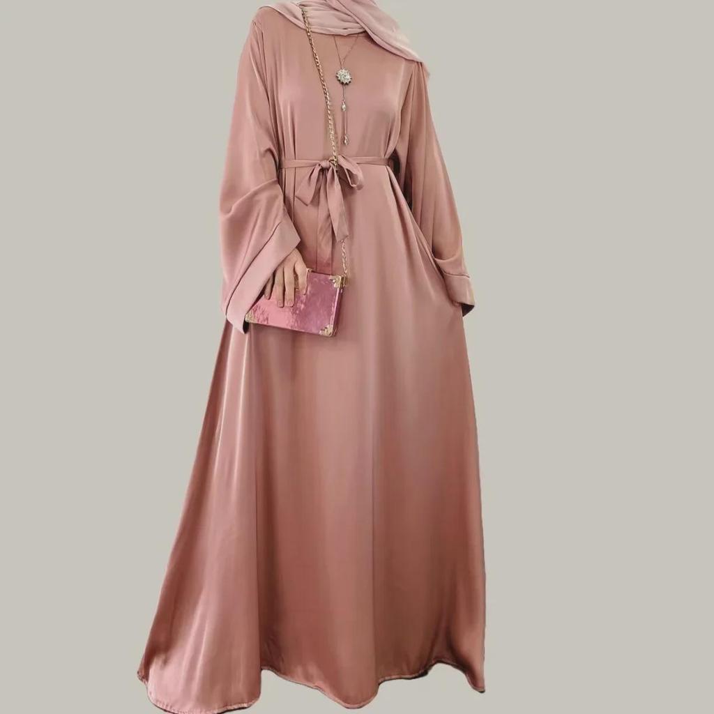 Middle Eastern Turkish Solid Color Multi-Color Large Size Robe Dress