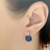 London Blue Topaz Silver Earrings 4.841ct (2020011)