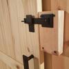 One Piece of Robust Matte Black Metal Latch for Barn Doors,Suitable for Both Indoor And Outdoor Solid Wood Doors