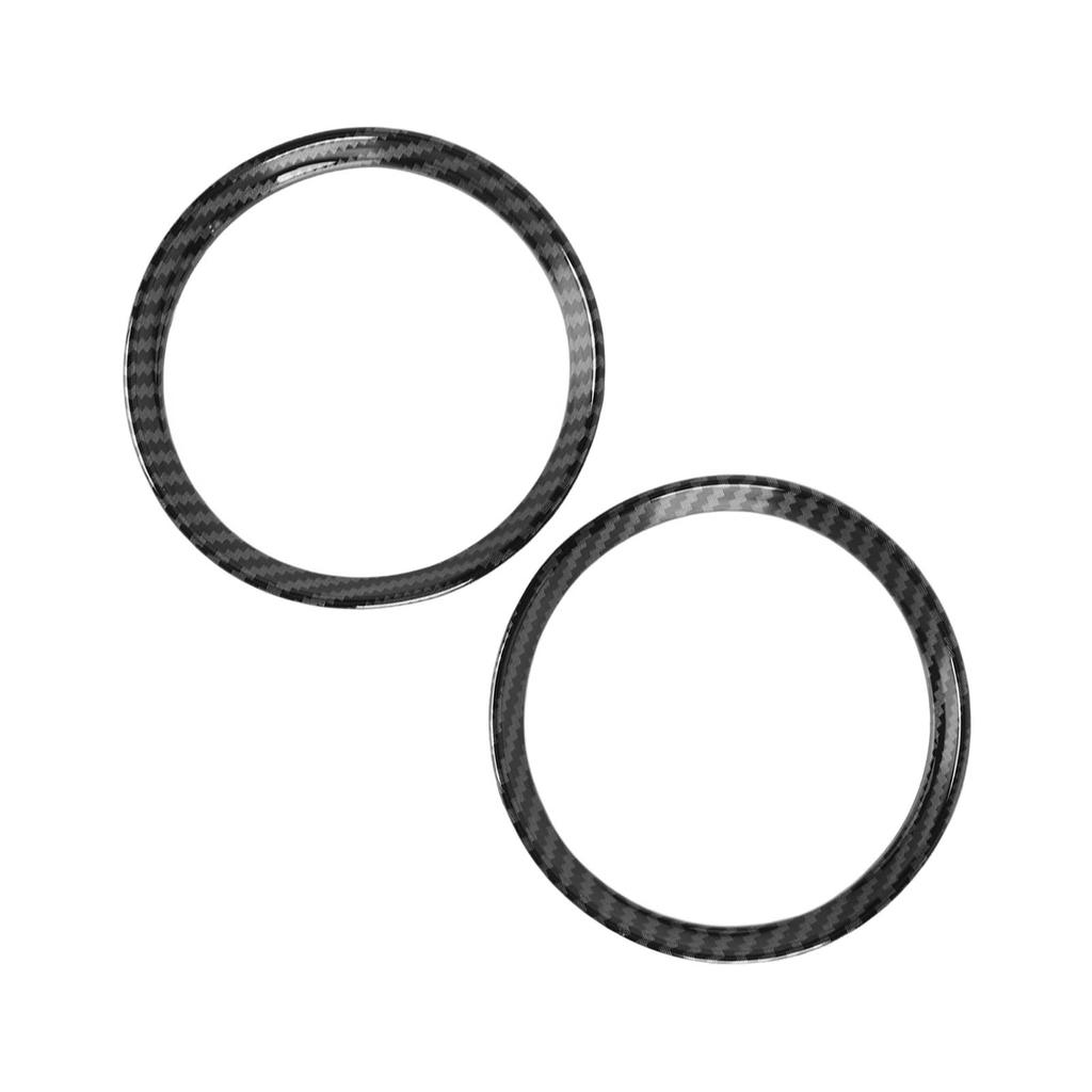 2 Stück Getränkehalter Panelabdeckung Kohlefaser Muster Kratzfest für Cooper R54 R55 R56 R60