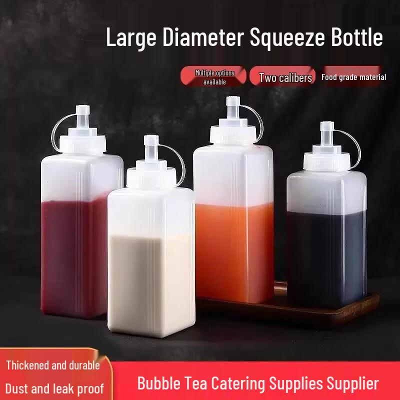 Food Grade Plastic Squeeze Sauce Dispenser Bottles 800ml