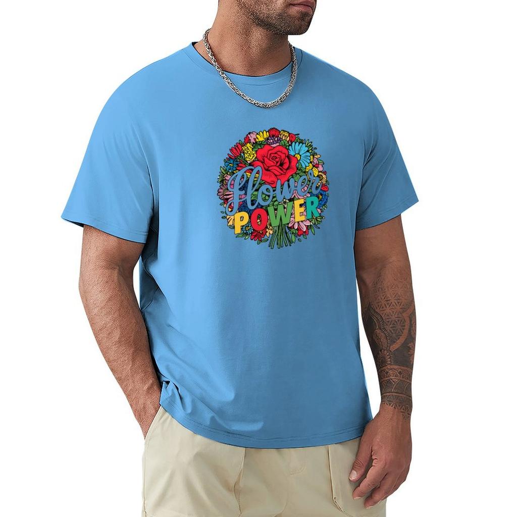 Flower Bouquet T-Shirt Design - Vibrant Typography & Illustration T-Shirt Basketball Graphic Tees Tops Cute Tops Men T Shirts