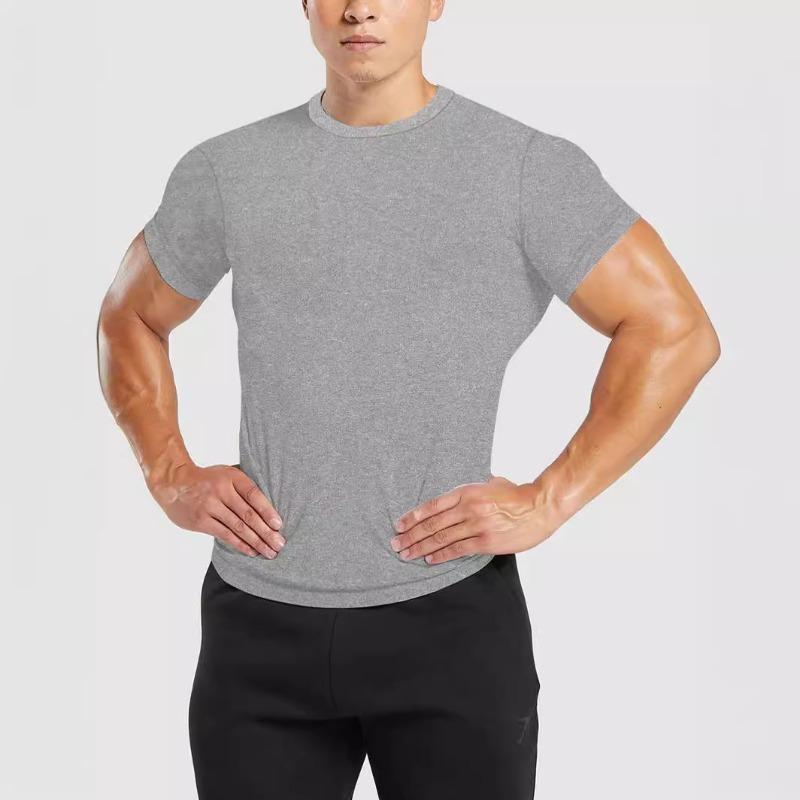 Sommer Herren Schnelltrocknendes Rundhals-Kurzarm-T-Shirt Basketball Trainingskleidung Laufen Sport Fitnesskleidung