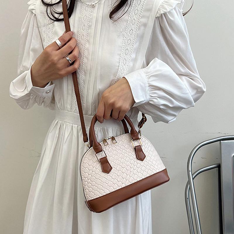 Yogodlns Women Shell Crossbody Bag New Trendy Retro Shoulder Handbag Simple Stylish Casual Commuter Purse