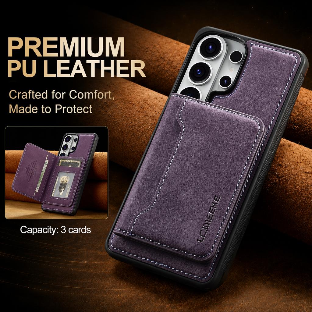 2 In 1 Detachable Cards Solt Leather Case for Samsung S26 Ultra S25 S24 S23 S22 A18 A57 A17 A37 A16 Shockproof For Magsafe Cover