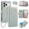 Card Slots Zipper PU Leather Wallet Case Flip Phone Case for IPhone 18 17 16 15 14 13 12 11 Pro Max Plus 17E Lanyard Purse Cover