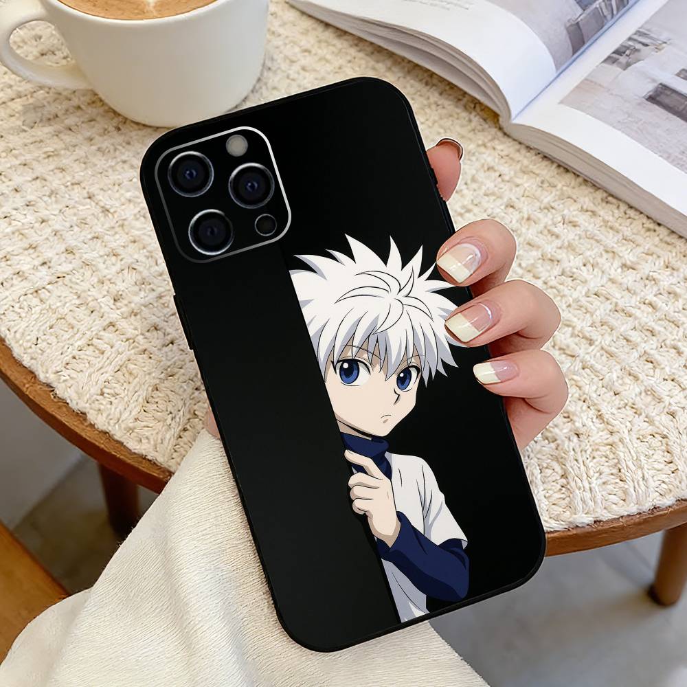 Killua HXH-h  X Hunter Phone Case For iPhone 17,16,15,14,13,12,11 Plus,Pro Max,XS,Soft Silicone Black Cover