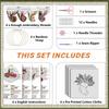 4 Sets Christmas Embroidery Kits with Needles Thread Pattern & Instructions Handmade Sewing Xmas Crafts Set for Beginners Adults