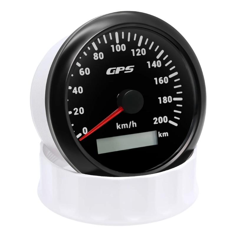 Large Screen Speed Gauge Meter 200km/h Odometer With Waterproof ABS Plastic For Marine Vehicles Boats Trucks Motorcycles