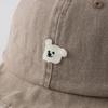 Infant Duckbill Denim Baseball Cap with Soft Brim - Adorable Bear Design Sun Hat for Babies