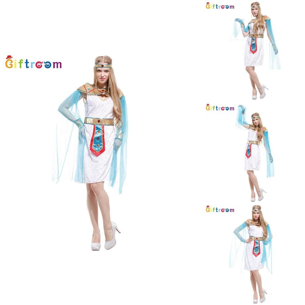 Chic Pharaoh Egyptian Costume For Women Luxurious Polyester Design Fabric