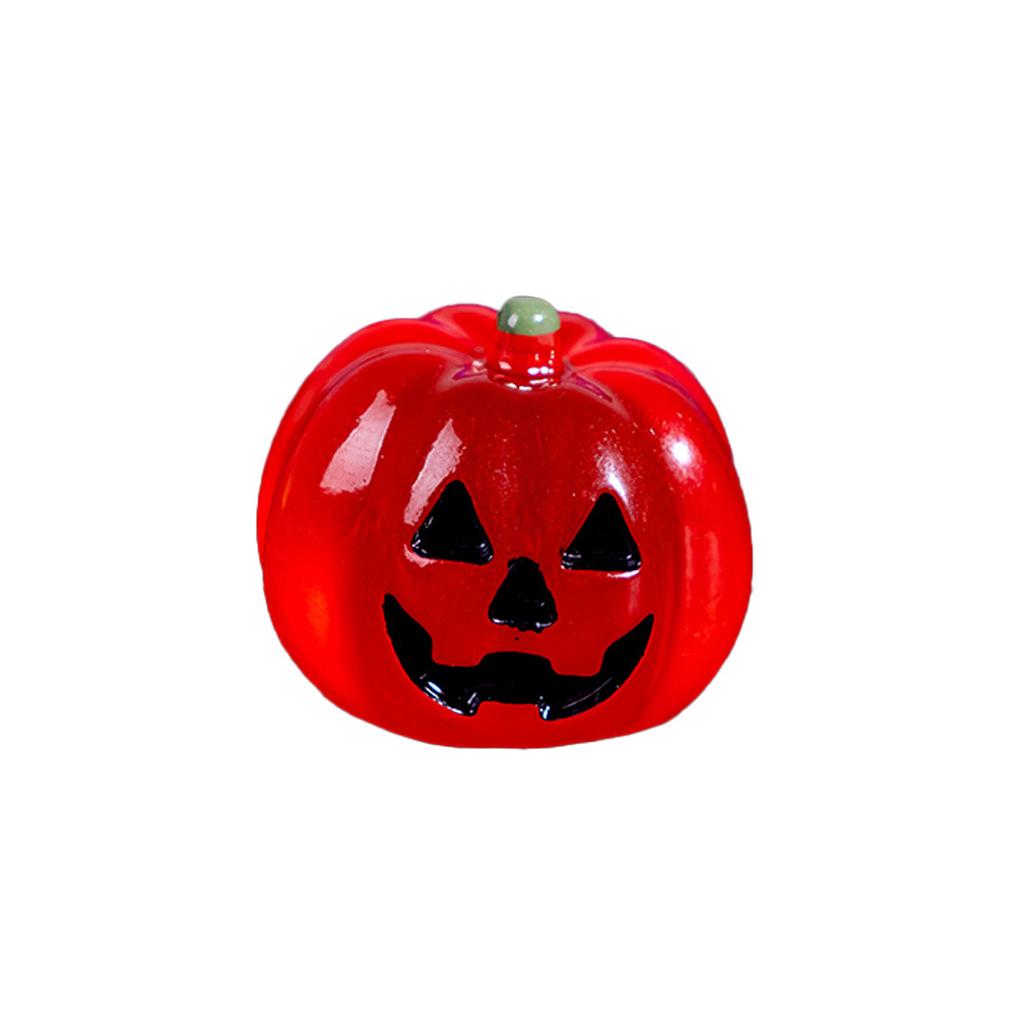 5Pcs Glow in the Dark Mini Pumpkin Figurine Luminous Resin Statue Halloween Car Dashboard Decor Micro Landscape