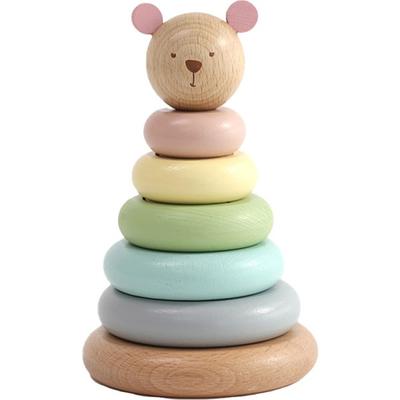 Namunori Baby Bear Rainbow Ring Stacking for Infants, Mixed Colors, 1 Piece, Korean Baby Products