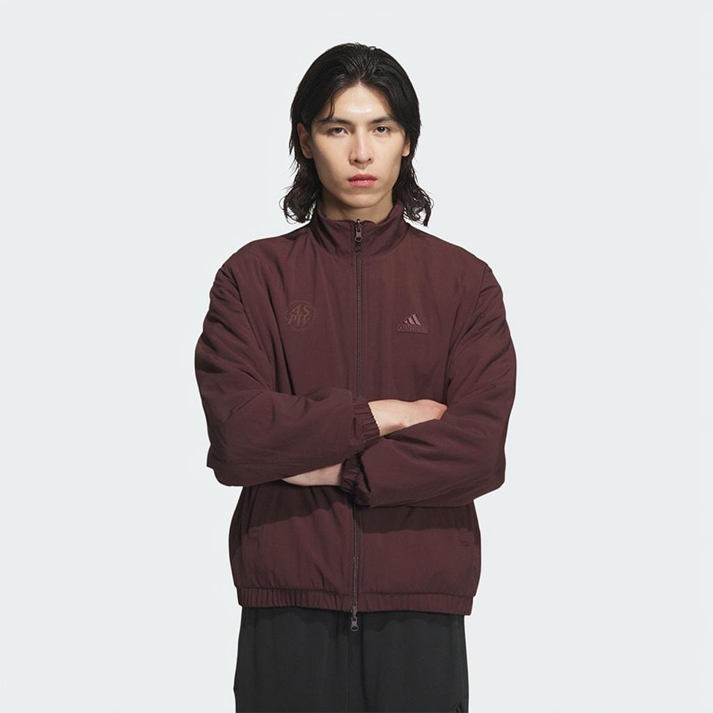 adidas FW24 Warm Woven Series Fashion Reversible Sports Casual Jacket Unisex Jacket Dark-Gray Brown JI6655