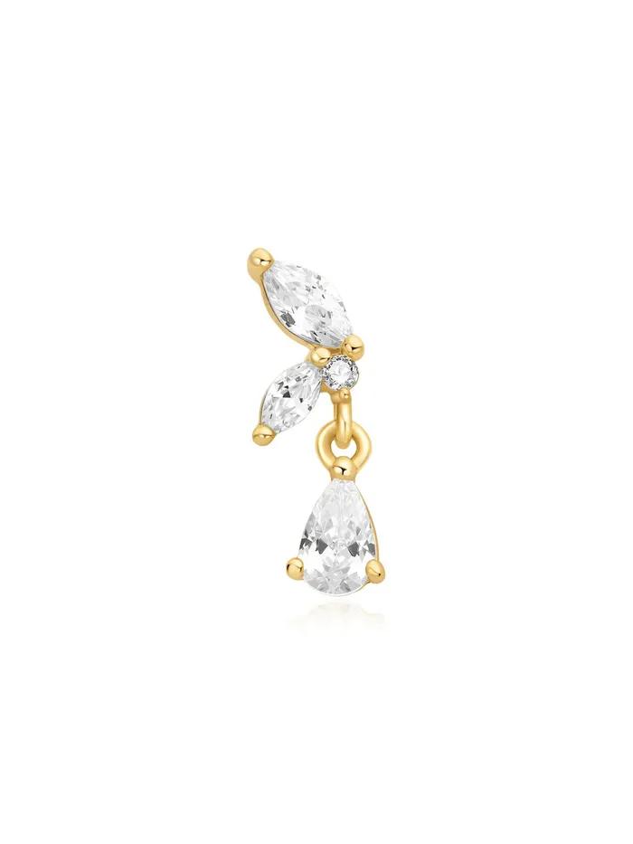 Gold Marquise Drop Barbell Unilateral Piercing E070-13G.
