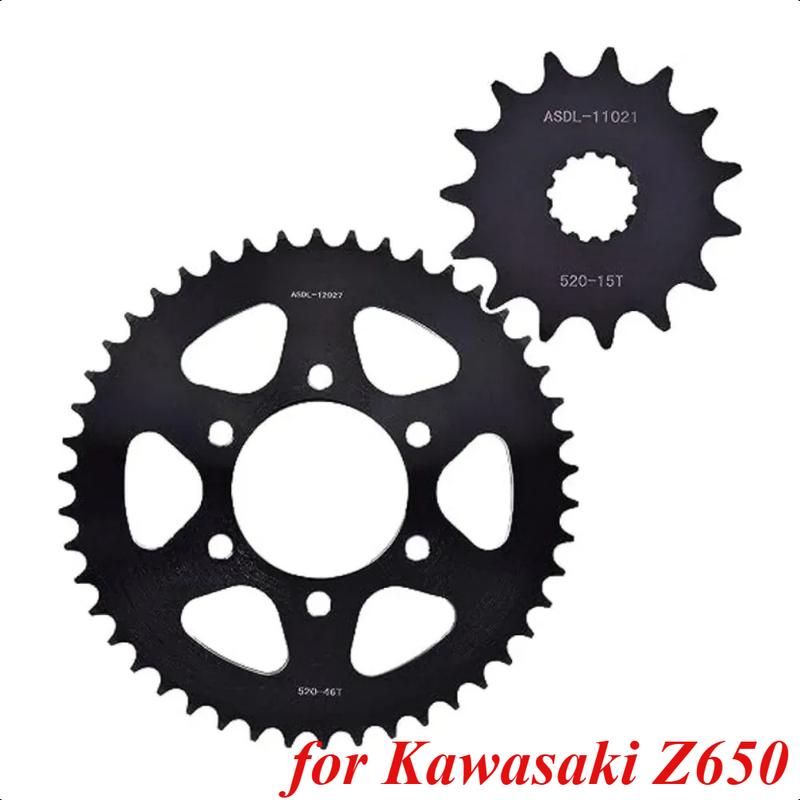 520 15T 46T Front Rear Sprocket for Kawasaki Z650 2017- 400 Ninja ER-6f EX650 EN650 Vulcan KLE650 Ver/sys EX650 Ninja 650