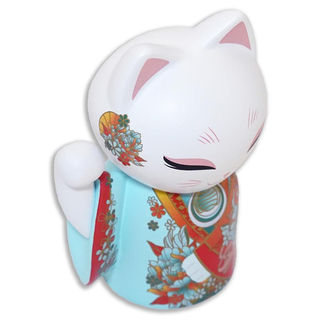 Kimmidoll Maneki Neko Hoshi Doll, 9cm Tall, MNFL007