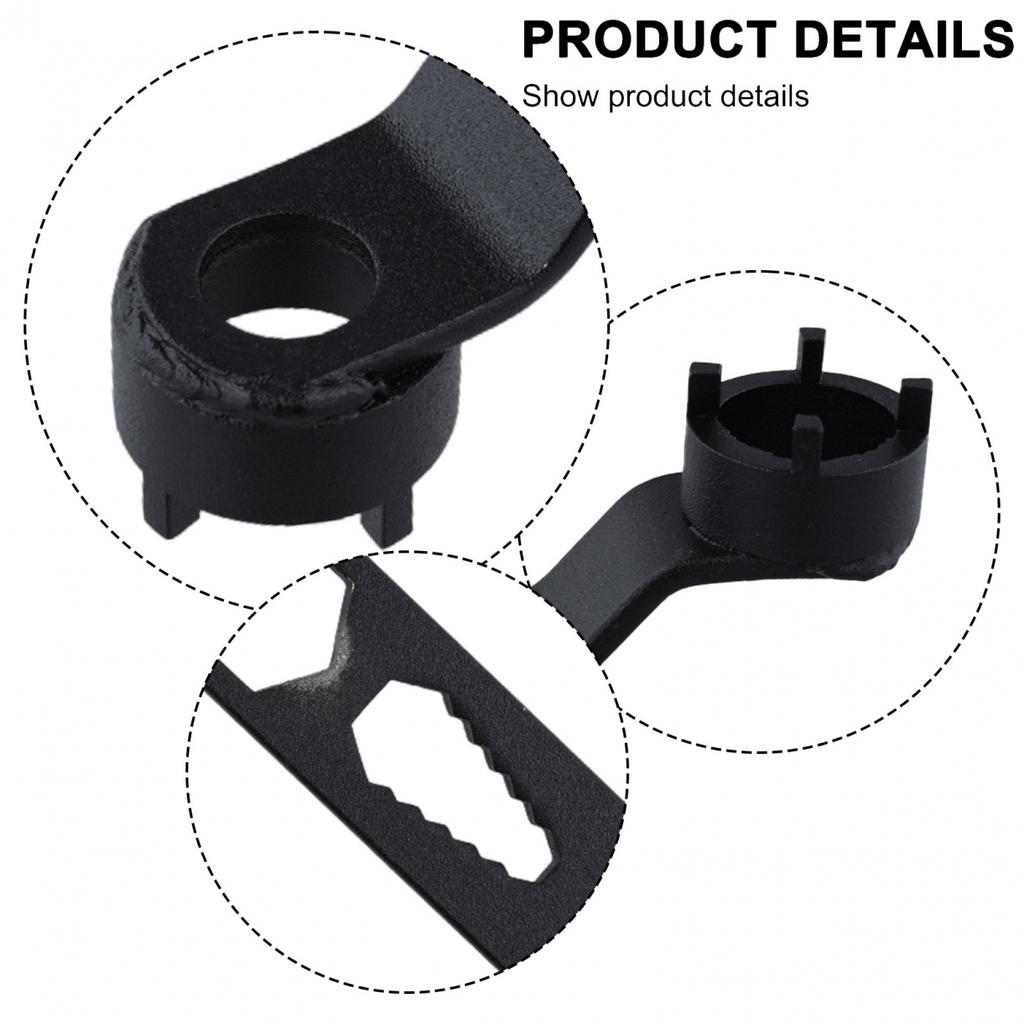 15.5cm Length Angle Grinder Wrench Four-claw Grinder Wrench Black Color