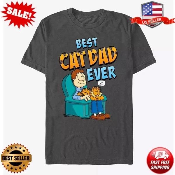 NEW Garfield Best Cat Daddy T-Shirt S-5XL S