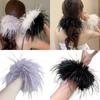 Feather Hair Ties With Flexible Cores Oversized Feather Hair Accessory Feather Cuffs Ideal For Busy Professionals