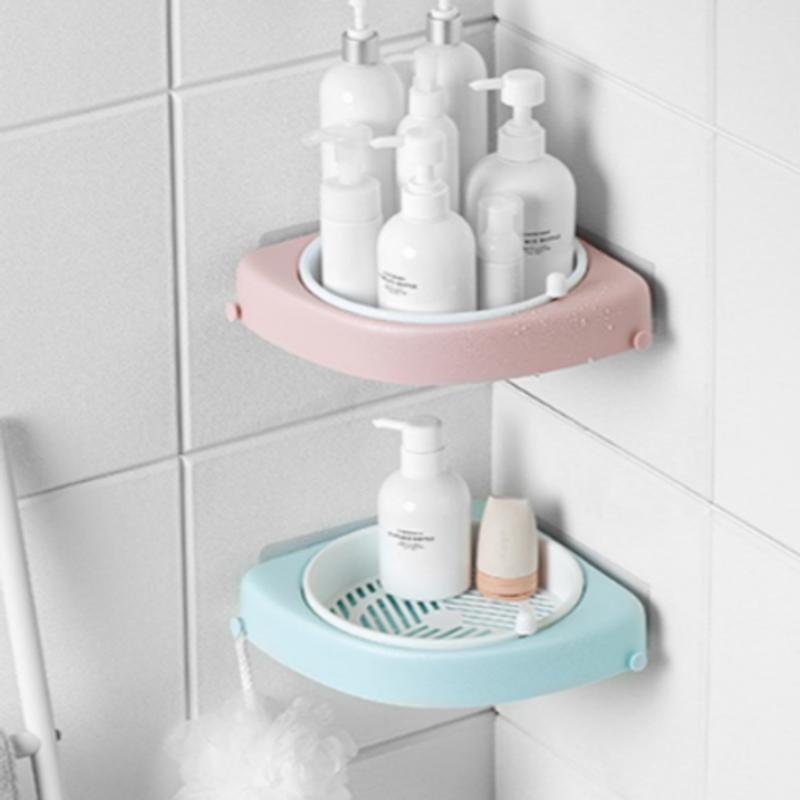 briskstyle modern simple rotating bathroom corner shelf