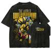 Dio Brando L'avventura bizzarra di JoJo T-shirt Uomo Unisex Abbigliamento Vintage Lavato T-shirt Estiva Cotone Oversize Magliette Abbigliamento