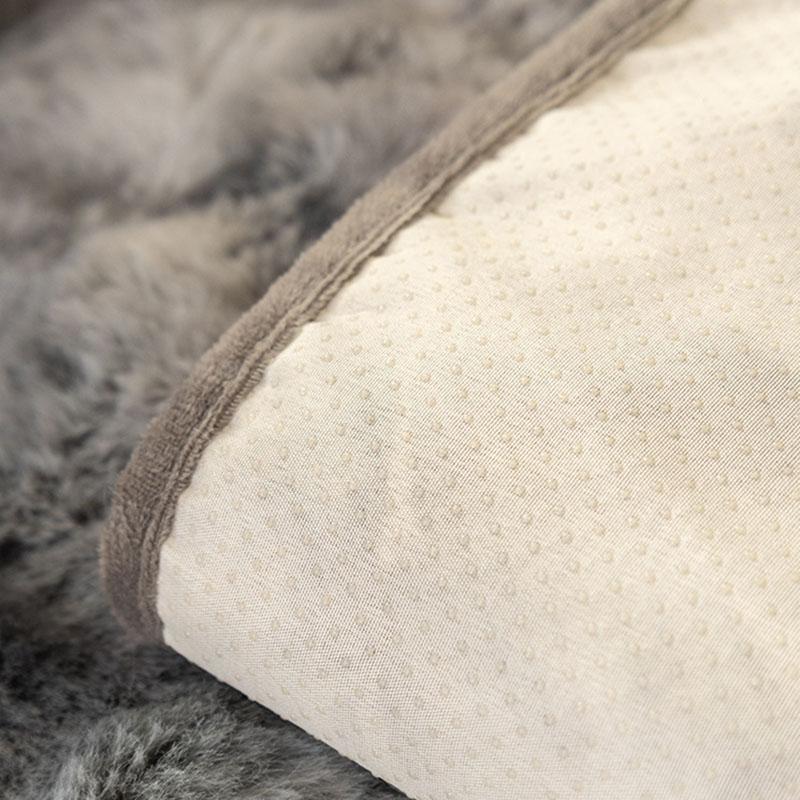 Gradient Bubble Faux Rabbit Plush Sofa Cushion Thick Anti-Slip Sofa Cover For Autumn And Winter Cozy Home Decor For Living Room