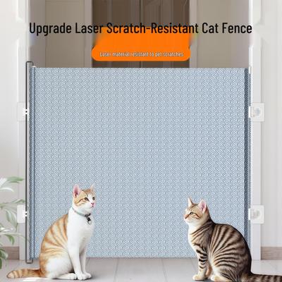 Automatic Retractable Pet Gate: Anti-Escape and Anti-Jump Barrier for Cats and Dogs