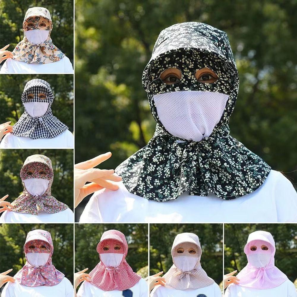 Breathable Mesh Full Wrap Sun Hat Big Brimmed Wide Brim Sunscreen Hat  Summer Season