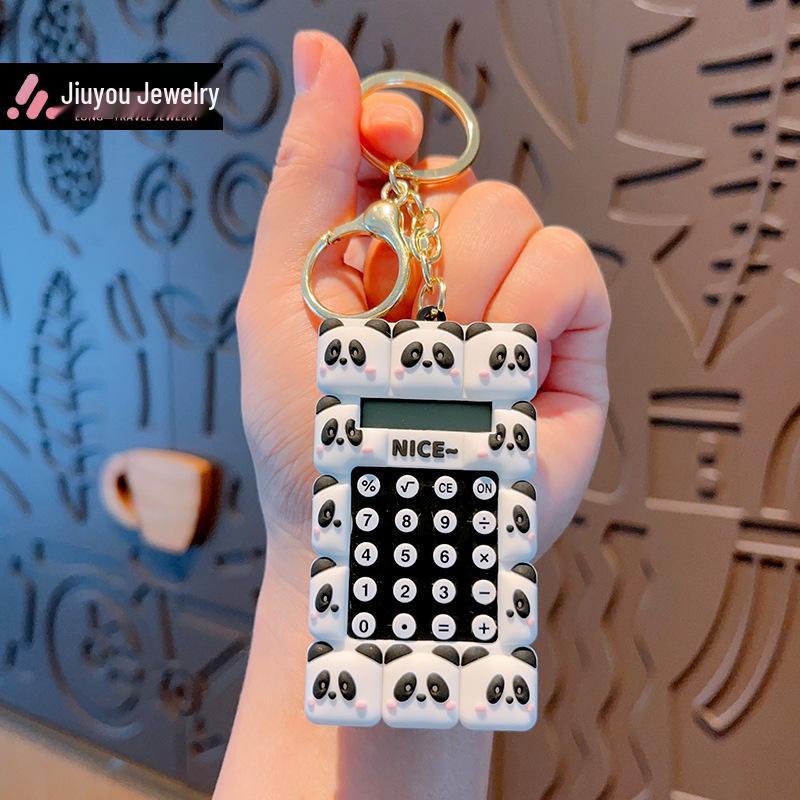 Cartoon Tier Schlüsselanhänger: Roter Panda, Braunbär, Schwein Puzzle Labyrinth Rechner Anhänger