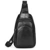 Newsbirds Casual Men's Chest Bag Genuine Leather Single Shoulder Cross Body Bag Soft Cow Leather Chest Pack For Men Slinig Bags