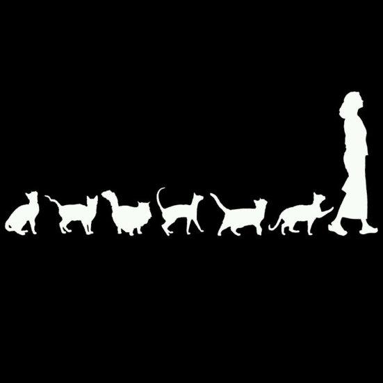 Cat Lady Decor Auto Auto LKW Fensteraufkleber Selbstklebender Fahrzeugaufkleber