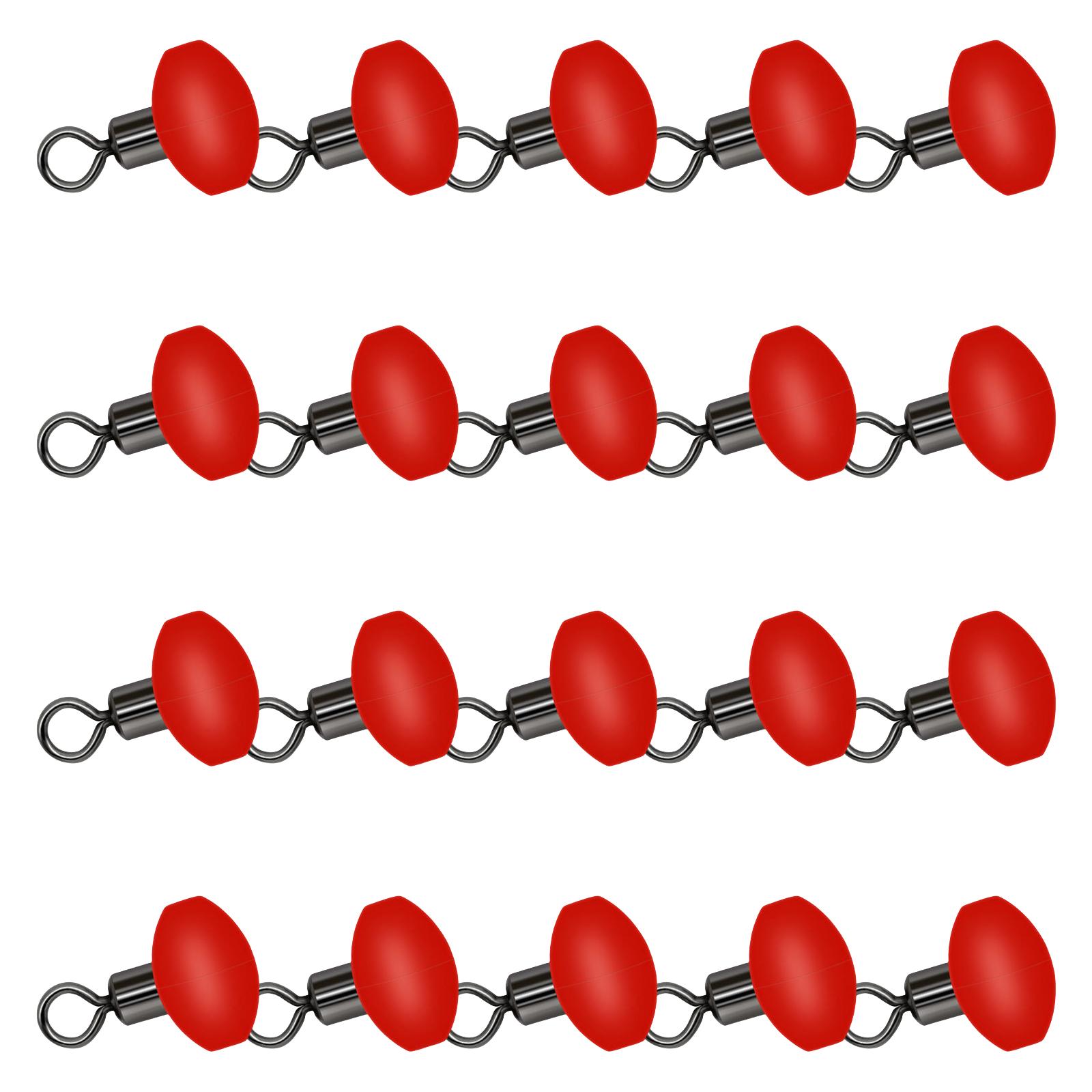 

20Pcs Cross Line Swivels Bead T Shape Fishing Swivel Connector Luminous Saltwater Fishing Terminal Tackle Accessories красный