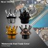 Motorcycle Gas Fuel Tank Cap Crown Style Tank Oil Cover For Harley Touring Road King FLHR Sportster XL883 Softail Fat Boy Dyna Fuel System 2