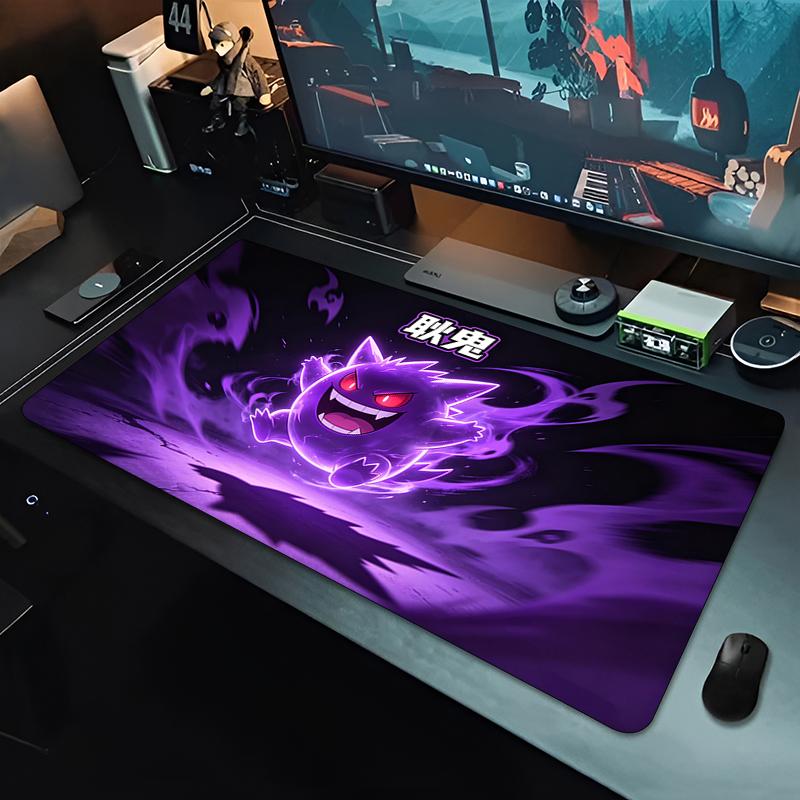 Large Mouse Pad Anime  Gengar Gaming Laptop Keyboard Mat Natural Rubber Mini Pc Computer Mousepad Gamer Extended Desk Mat