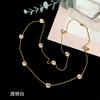 Fashion Beaded Necklaces Long Sweater Chain Necklace Faceted Colorful Candy Fruit Sugar Pendant Crystal Necklace Stainless Steel
