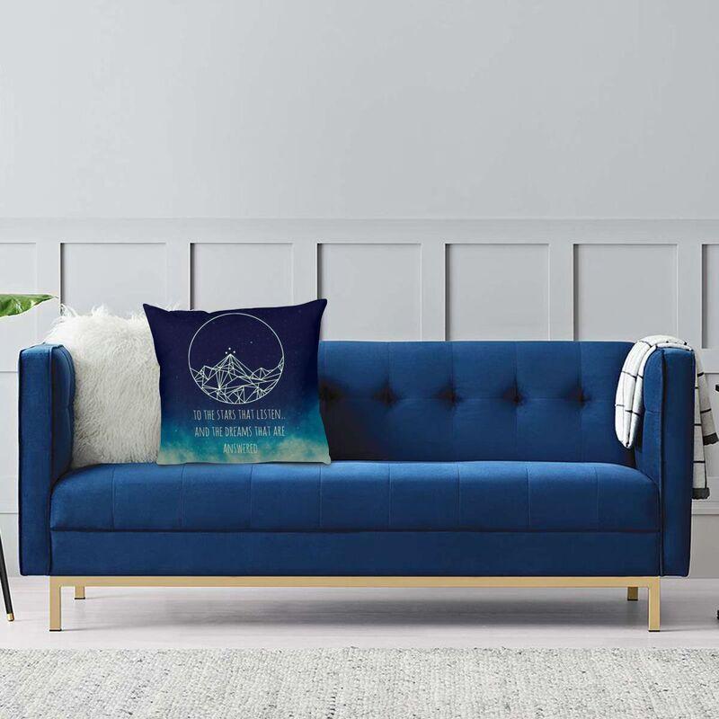 Sarah J.Maas ACOMAF ACOTAR To The Stars Who Listen Throw Pillow Cover Living Room Decoration Cozy Pillowcase Sofa Cushion Cover