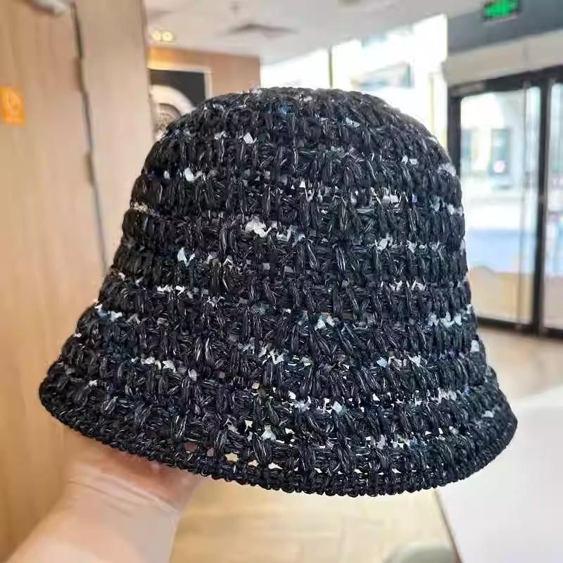 Trendy Commuter Mesh Bucket Hat Women's Breathable Sun Protection Top Hat 2024 New Face-shaping Fashion Hat
