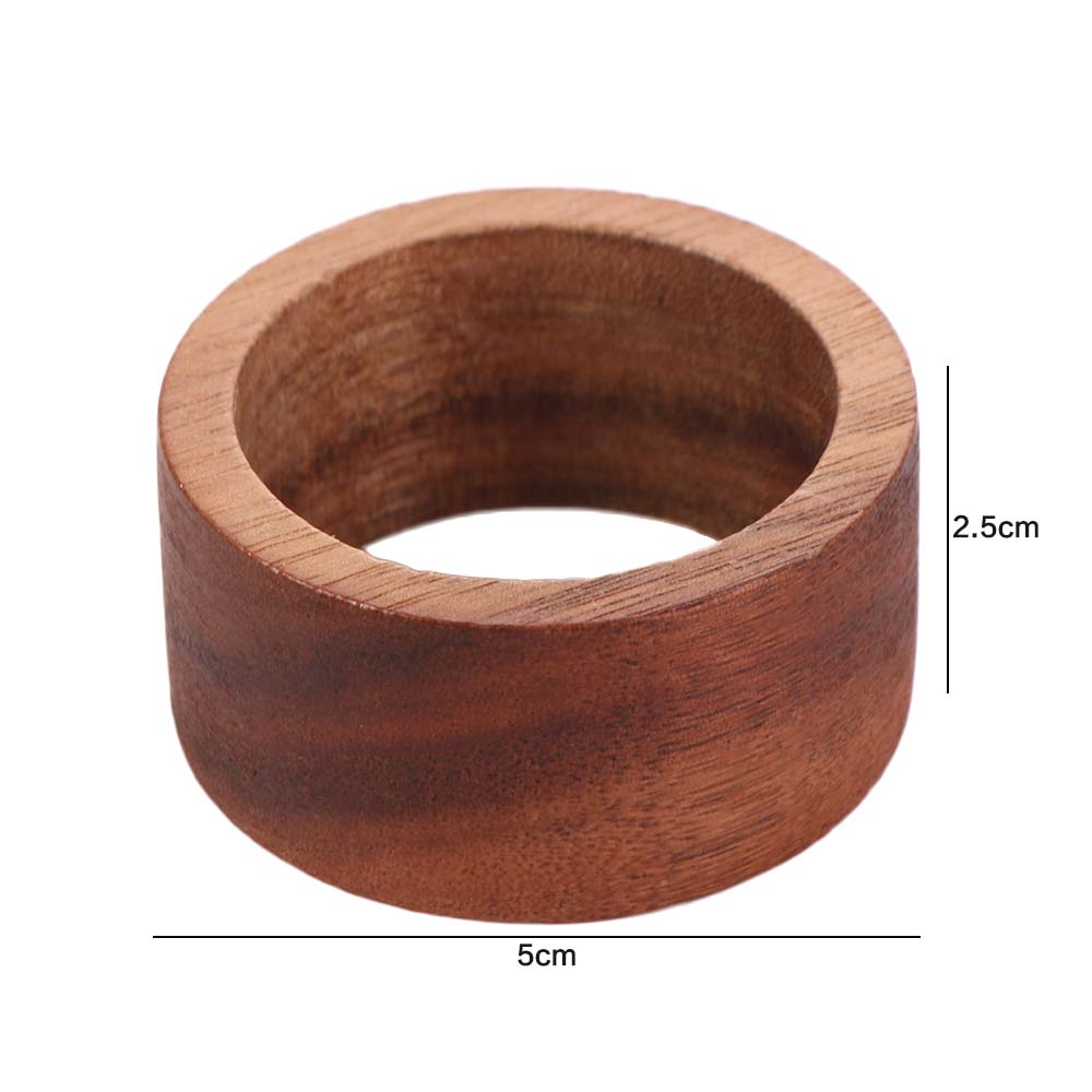 3PCS Fashion Napkin Buckle Versatile Table Napkin Holder Creative Wooden Napkin Rings Party
