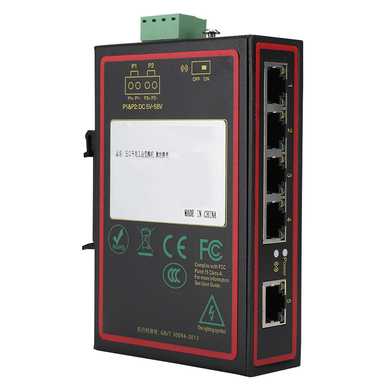 

5-портовий гігабітний Ethernet мережевий комутатор промислового класу 101001000 Мбіт/с чіп IP185GHI