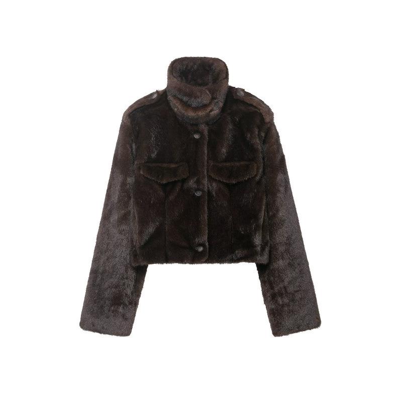 2025 Winter Faux Fur Short Jacket - European & American Style XS