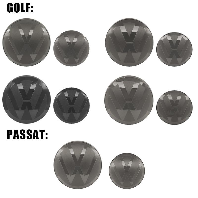2026 Heiß Für VOLKSWAGEN VW 2 Stück Auto Logo Emblem Haube Vorne Und Hinten Heckmarkierung Heckemblem Aufkleber Zubehör Für Volkswagen VW Gol