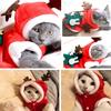 Pet clothes Autumn and winter flannel warm festive dog clothes cat elk Christmas clothes New Year's Eve