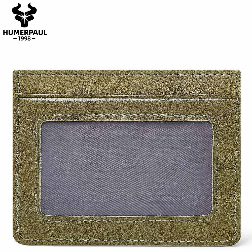 Humerpaul Кошелек из 100% коровьей кожи для карт зелёный — фото 9