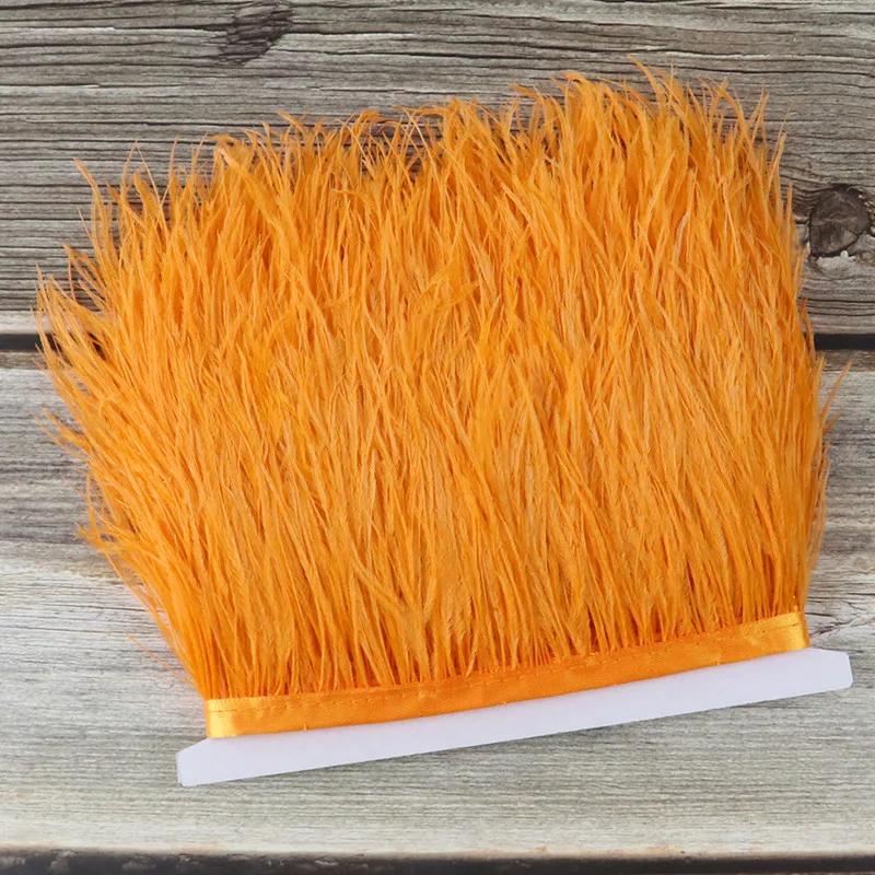 Feather10Meters 8-10cm Natural Ostrich Feather Trims for Needlework and Handicraft Plume Ribbon Fringe Skirt Decoration