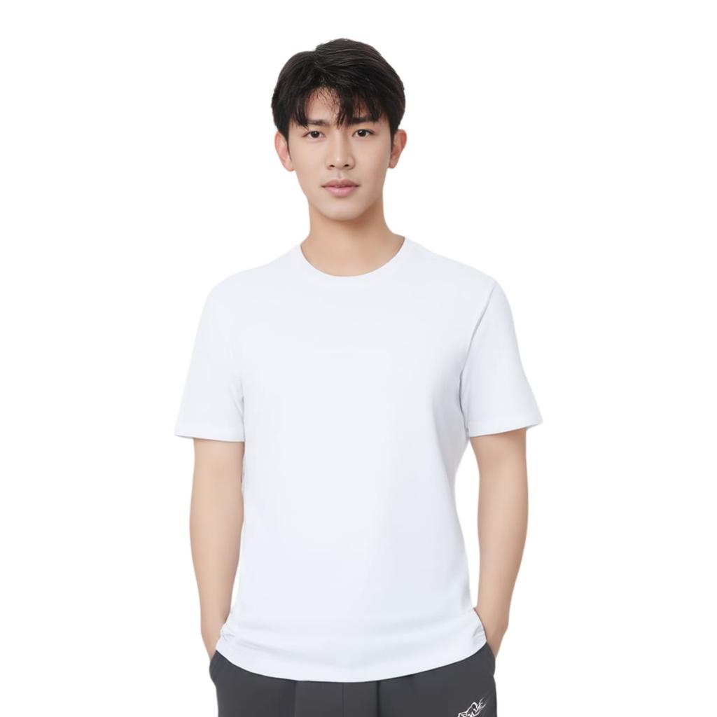 Jordan T Shirts Men's White Crew Neck Moderate Straight Fit CD2607-100